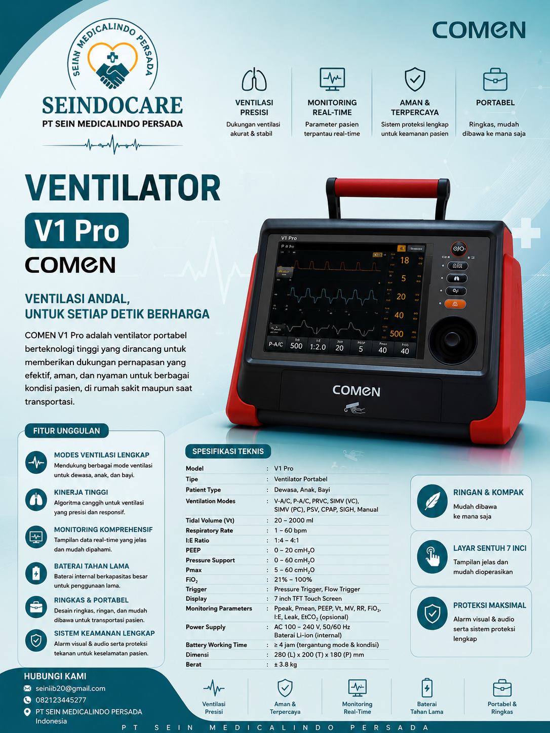 Ventilator Comen V1 pro